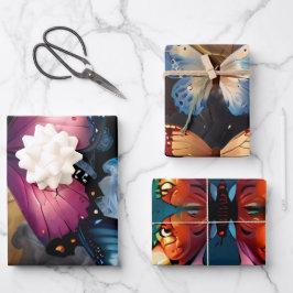 Schattigee mooie vlinders inpakpapier vel