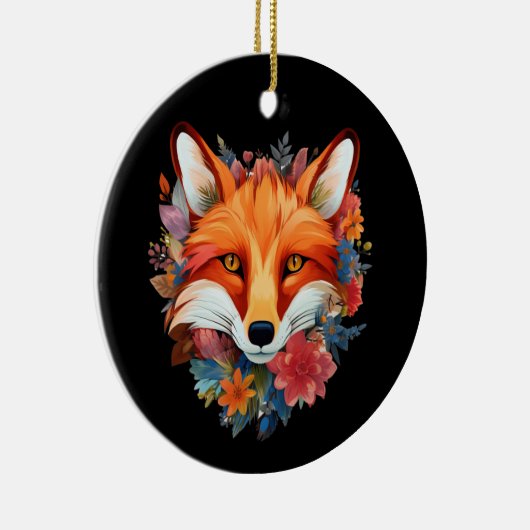 Schattigee mooie Waterverf vossenbloem Keramisch Ornament (Rechts)