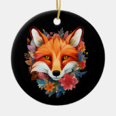 Schattigee mooie Waterverf vossenbloem Keramisch Ornament (Voorkant)