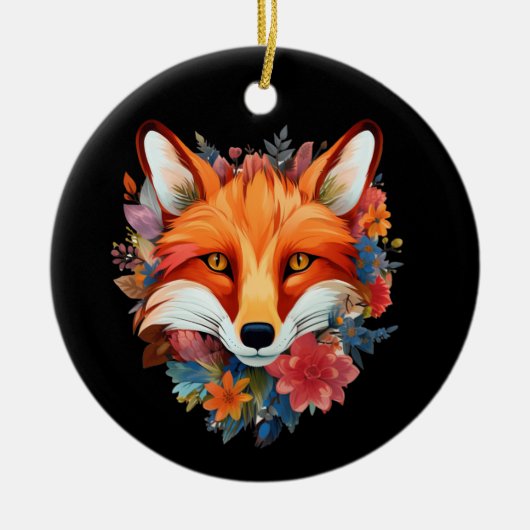 Schattigee mooie Waterverf vossenbloem Keramisch Ornament (Voorkant)