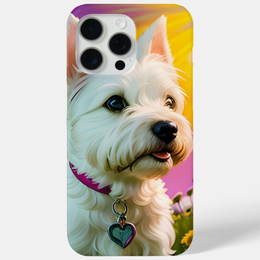 Schattigee mooie westie terrier puppy dog drie Case-Mate iPhone case (Achterkant)