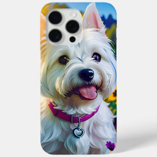Schattigee mooie Westie Terrier Puppy Dog One iPhone 15 Pro Max Hoesje