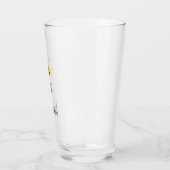 Schattigee Mooie Zoete Cartoon bij mijn Valentijn  Glas (Links)