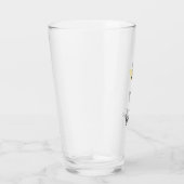 Schattigee Mooie Zoete Cartoon bij mijn Valentijn  Glas (Rechts)