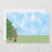 Schattigee Moose en Cabin Woodland Animals Verjaar Kaart (Achterkant)