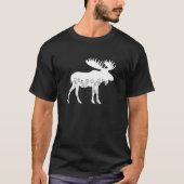 Schattigee Moose Lover Animal Flowers Floral T-shirt (Voorkant)