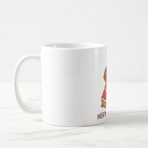 Schattigee Moping Bulldog in Santa Claus Outfit Me Koffiemok