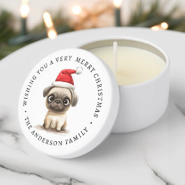 Schattigee mopshond in Santa hat illustratie famil