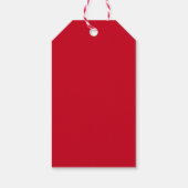 Schattigee mopshond in Santa hat illustratie Vroli Cadeaulabel (Achterkant)