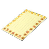 Schattigee  Mosterd lijst natuurlijke illustraties Notitieblok (Schuin)