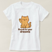 Schattigee Motivatie kat | KAWAII Positive Vibes T T-shirt (Design voorkant)