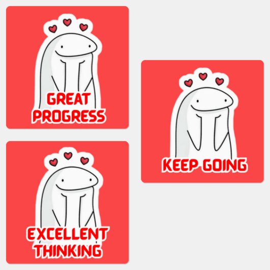 Schattigee Motivatie Stickers voor studenten (Groep)