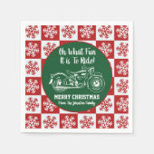 Schattigee Motorfiets Kerst Quote Snowflakes Party Servet (Voorkant)