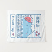 Schattigee Mount Fuji en Sun Japan kamerinrichting Wandkleed (Voorkant (horizontaal))