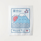 Schattigee Mount Fuji en Sun Japan kamerinrichting Wandkleed (Voorkant)