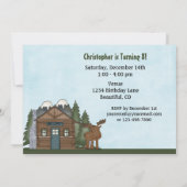 Schattigee Mountain Cabin en Moose verjaardagsuitn Kaart (Achterkant)