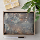 Schattigee Mouse in Vintage Christmas Village Deco Tissuepapier (Geschenk)