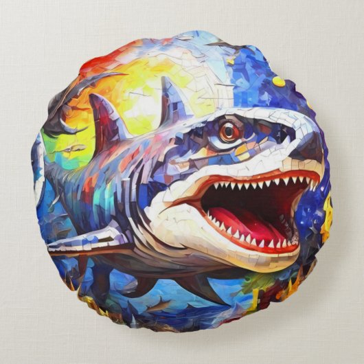 Schattigee Mozaïek Dinosaurussen kussen kussen set (Achterkant)