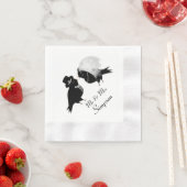 Schattigee Mr en Mr Tortelduifjes bruid en bruideg Servet (Insitu)