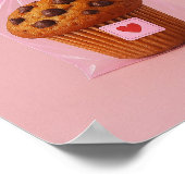 Schattigee Muffin Art Print, Gezellige Keuken Bakk Poster (Hoek)