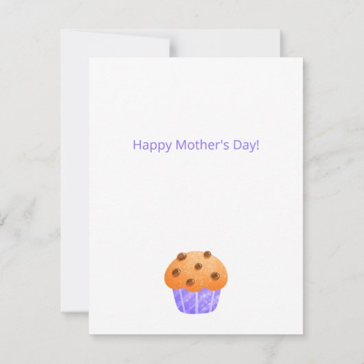 Schattigee Muffin Liefde & Zoet Moederdag Kaart (Achterkant)