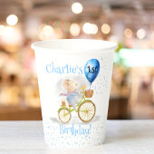 Schattigee Muis Dieren Fietsjongen 1e Verjaardagsf Papieren Bekers