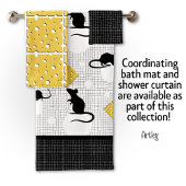 Schattigee Muis en Zwitserse Kaasbellen Zwarte Han Bad Handdoek