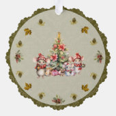 Schattigee Muis Familie Kerst  Ornament Kaart (Achterkant)