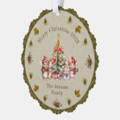 Schattigee Muis Familie Kerst  Ornament Kaart (Links)