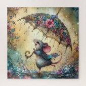 Schattigee muis grillige lente Natuur Legpuzzel (Verticaal)