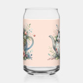 Schattigee muis in bloementheepot illustratie blikvorm glas (Rechts)