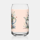 Schattigee muis in bloementheepot illustratie blikvorm glas (Links)