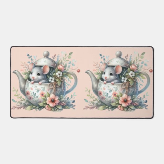 Schattigee muis in bloementheepot illustratie bureaumat (Voorkant)