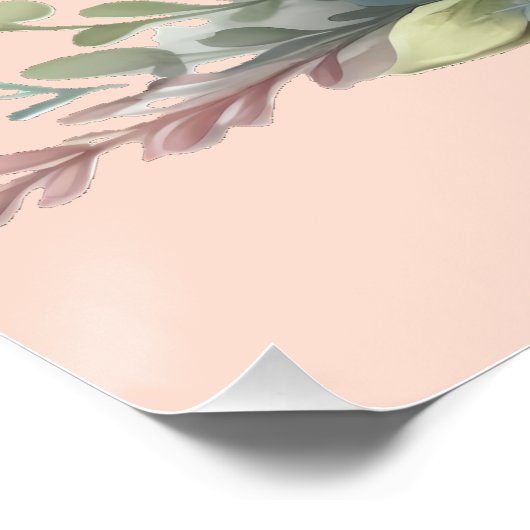 Schattigee muis in bloementheepot illustratie perfect poster (Hoek)