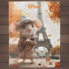 Schattigee muis in Paris Sunny Day Legpuzzel