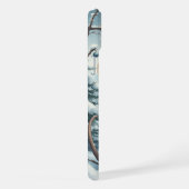 Schattigee Muis in Preppy Winter Kleding en Pet iPhone Hoesje (Rechterkant)