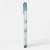 Schattigee Muis in Preppy Winter Kleding en Pet iPhone Hoesje (Linkerkant)