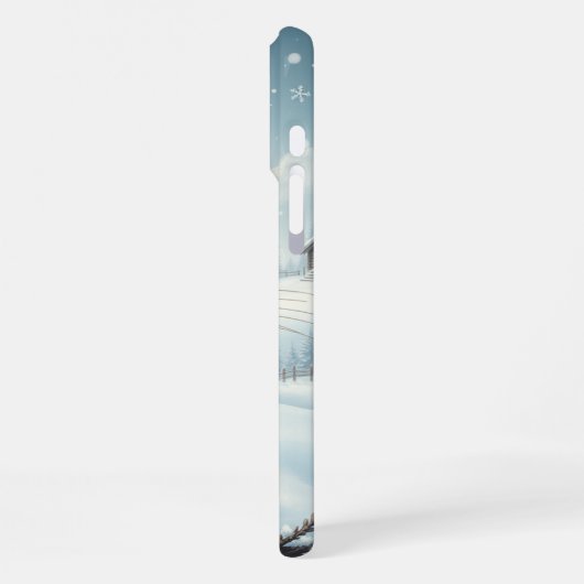 Schattigee Muis in Preppy Winter Kleding en Pet iPhone Hoesje (Linkerkant)