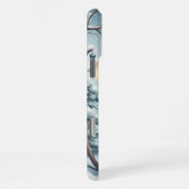 Schattigee Muis in Preppy Winter Kleding en Pet iPhone Hoesje (Rechterkant)