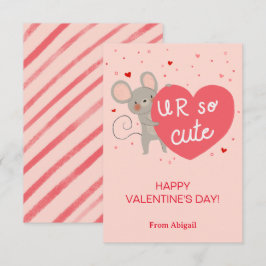 Schattigee Muis Kinder Klaslokaal Valentijn Note K Kaart