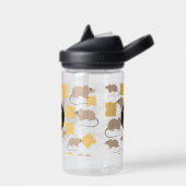 Schattigee Muis Knaagdier Eten Kaas Patroon School Waterfles (Links)