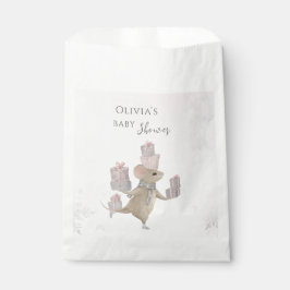 Schattigee muis met cadeautjes voor kerst Baby sho Bedankzakje