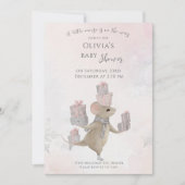 Schattigee muis met cadeautjes voor kerst Baby sho Kaart (Voorkant)