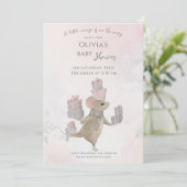 Schattigee muis met cadeautjes voor kerst Baby sho Kaart (Staand voorkant)