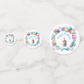 Schattigee muis met een party Pet Confetti (Voorkanten)