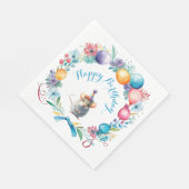 Schattigee muis met een party Pet Servet (Hoek)