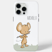 Schattigee Muis met Fluitmuziek Case-Mate iPhone Case (Achterkant)