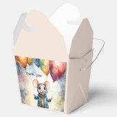 Schattigee muis met kleurrijke ballonnen, op maat bedankdoosjes (Geopend)