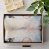 Schattigee muis met kleurrijke ballonnen, op maat tissuepapier (Geschenk)