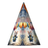 Schattigee muis met kleurrijke ballonnen, personal feesthoedjes (Voorkant)